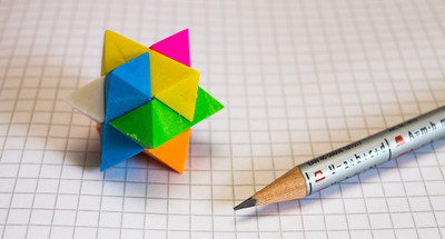 shail 6-Pieces Spike Star Puzzle Shape 3D Non-Toxic Rubber Non-Toxic Eraser(Set of 2, Multicolor)