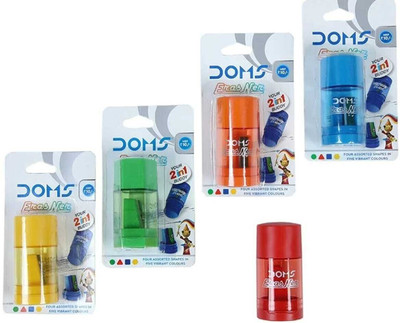 DOMS ErasNer Eraser + Sharpner Blister Pack | Durable & Strong Built Quality Non-Toxic Eraser Offers & Cashback
