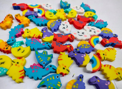 Novitash 50 PCS Cartoon Eraser for Kids Non-Toxic Eraser(Set of 50, Multicolor)
