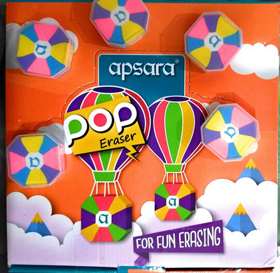 APSARA Pop Erasers Non-Toxic Eraser(Set of 20, Multicolor)