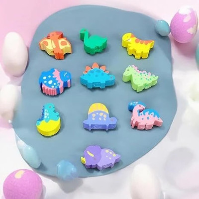Bal Gopal Enterprises Cutest Newest Different Shape Dinosaur Imported Stuff Pencil Topper Erasers Non-Toxic Eraser(Set of 1, Multicolor)