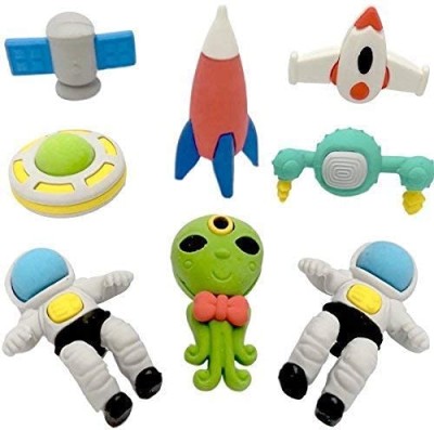 BM RETAIL Space Astronaut,Alien Eraser Set for Kids Educational Stationary Kit 1 Pack( Non-Toxic Eraser(Multicolor)