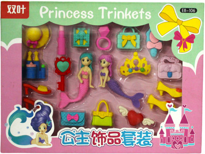 Khel Khilone Magical Mermaid Puzzle Eraser Set 17Pcs Fun & Play Detachable for Kids Eraser(Set of 1, Multicolor)