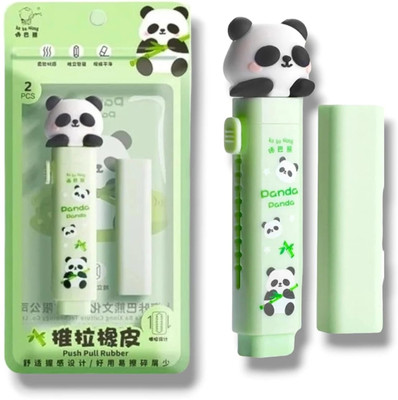 CPM PoPo Panda Eraser Non-Toxic Eraser(Set of 1, Green)