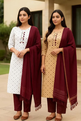 Rashik Women Kurti Pant Dupatta Set