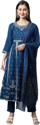 VihaanExim Women Kurta Pant Dupatta Set