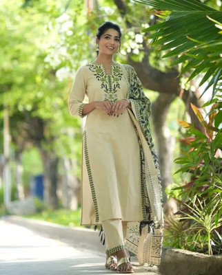 JIKRA JAIPUR Women Kurta Pant Dupatta Set