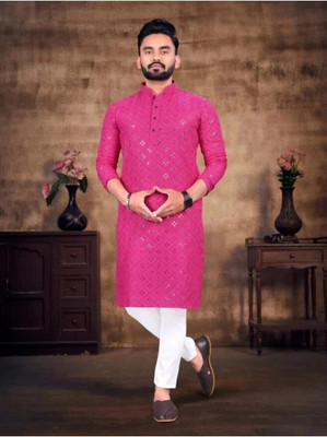 SHIVGARMENT Men Kurta Pyjama Set