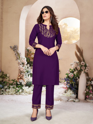 PRATHAM BLUE Women Kurta Pant Set