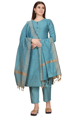 TextileCloth Woven Kurta, Trouser/Pant & Dupatta Set