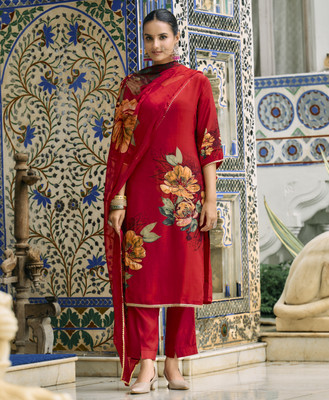 MOJILAA Women Kurta Pant Dupatta Set