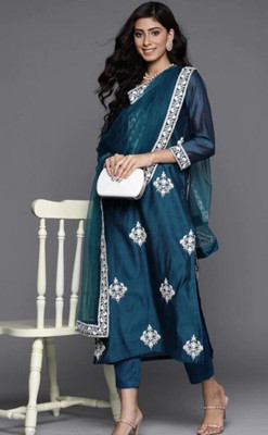 HouseOfCommon Women Kurta Churidar Dupatta Set