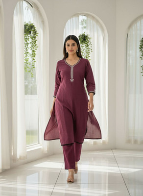 JF Textiles Women Kurti Pant Set