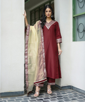 Skylee Women Kurta Pant Dupatta Set