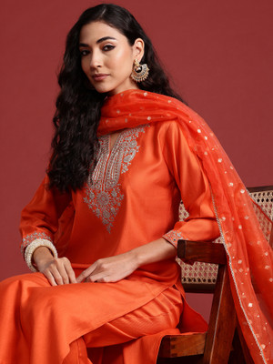 Indo Era Women Kurta Pant Dupatta Set