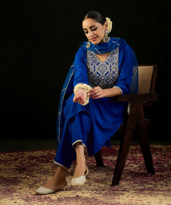 Indo Era Women Kurta Pant Dupatta Set