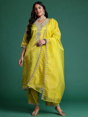 Indo Era Women Kurta Pant Dupatta Set
