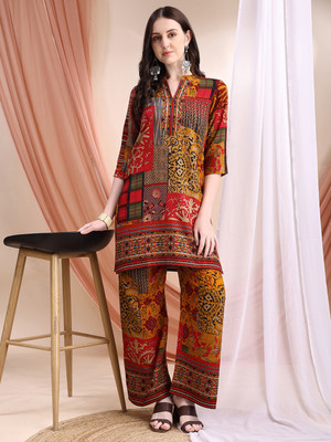 berrylicious Women Ethnic Top Palazzo Set