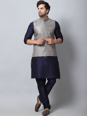 B BEN Men Kurta Pyjama Ethnic Jacket Set