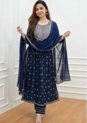 Navya Creation Embroidered Kurta, Patiala & Dupatta Set