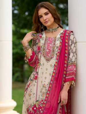 Indo Era Women Kurta Palazzo Dupatta Set