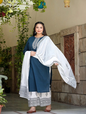 irtiqa Women Kurta Palazzo Dupatta Set