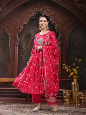 Stylum Women Kurta Palazzo Dupatta Set