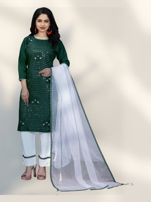 Parevadi Fashions Women Kurta Palazzo Dupatta Set