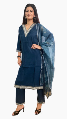 Phyoli Women Kurta Pant Dupatta Set