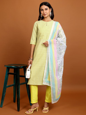Vishudh Women Kurta Pant Dupatta Set