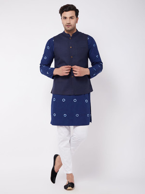 jbn CREATION Men Kurta Pyjama Ethnic Jacket Set