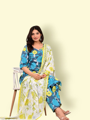 MEXICO FAB Women Kurta Churidar Dupatta Set