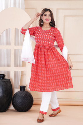 SONAVA CLUB Women Ethnic Top Pant Dupatta Set