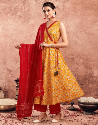 Samah Women Kurta Palazzo Dupatta Set