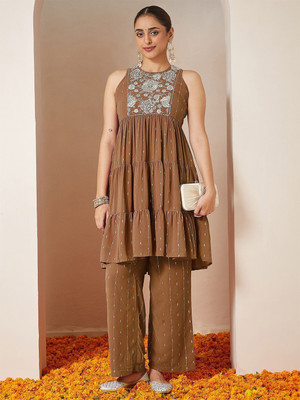 Janasya Women Kurti Palazzo Set