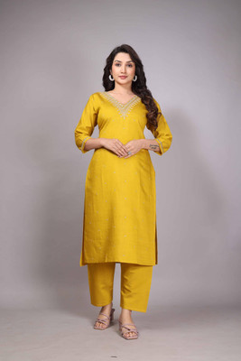 HKFASHIONS Women Kurta Pyjama Set