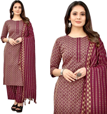 Andheriyas Self Design Kurta, Trouser/Pant & Dupatta Set