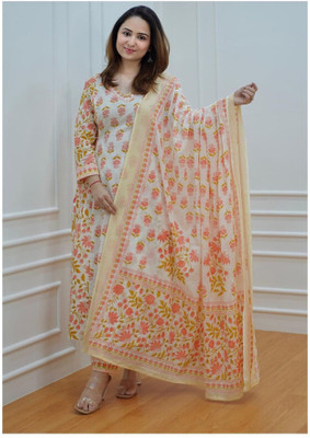 FCV Women Kurta Pant Dupatta Set