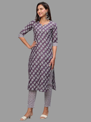 PURPLE PLUS Women Kurta Pant Set
