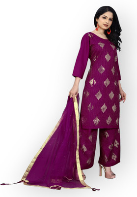 HOC's Women Kurta Palazzo Dupatta Set