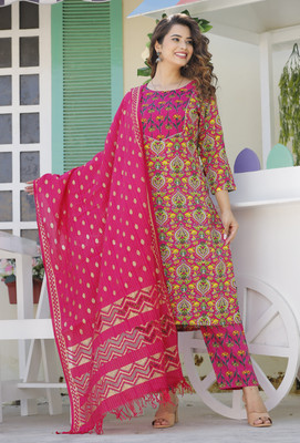 Light Daisy Women Kurta Pant Dupatta Set