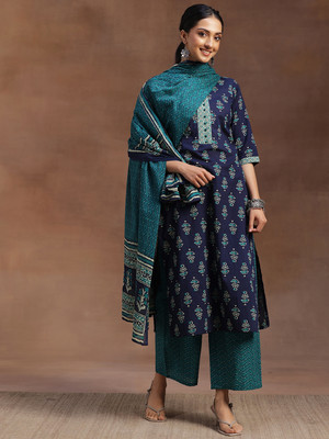 LIBAS Women Kurta Palazzo Dupatta Set
