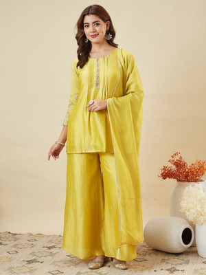 MOKOSH Women Kurti Sharara Dupatta Set