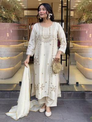 Dwarros Women Kurta Pant Dupatta Set