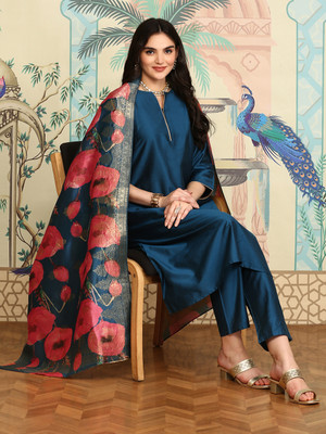 Ishin Women Kurta Palazzo Dupatta Set