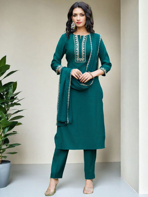 SZN Women Kurta Pant Attached Dupatta Set