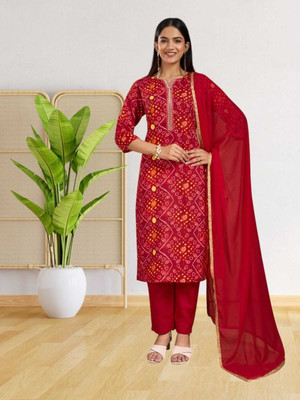 HOUSEOFCOMONN Women Kurta Churidar Dupatta Set