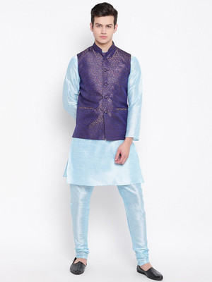 MAG Men Kurta Churidar Ethnic Jacket Set