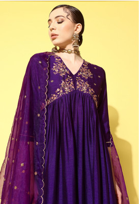 SheWill Women Kurta Palazzo Dupatta Set