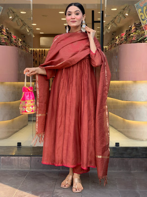 Aaghnya Fashion Women Kurta Pant Dupatta Set